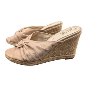 Circus By Sam Edelman Wedge Sandals Womens 9.5 M Bea Espadrilles Brown Beachy